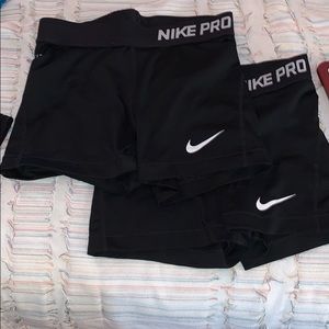 Nike Pro dri-fit black athletic spandex shorts